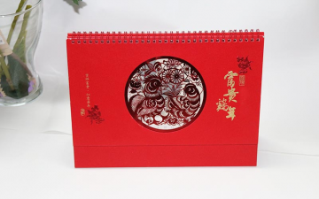 高檔镂金工藝台曆定做，定做